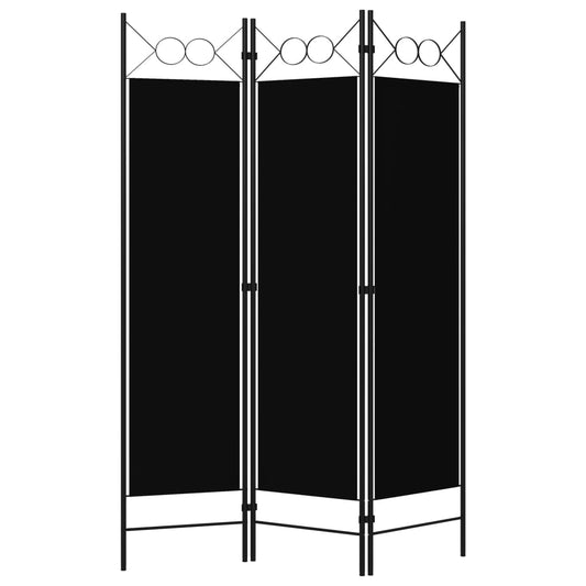 320702 vidaXL 3-Panel Room Divider Black 120x180 cm 320702 vidaXL 3-Panel Room Divider Black 120x180 cm