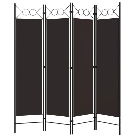 320703 vidaXL 4-Panel Room Divider Brown 160x180 cm 320703 vidaXL 4-Panel Room Divider Brown 160x180 cm
