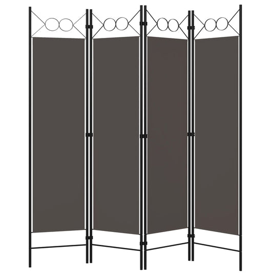 320704 vidaXL 4-Panel Room Divider Anthracite 160x180 cm 320704 vidaXL 4-Panel Room Divider Anthracite 160x180 cm