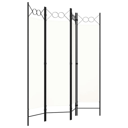 320706 vidaXL 4-Panel Room Divider White 160x180 cm 320706 vidaXL 4-Panel Room Divider White 160x180 cm