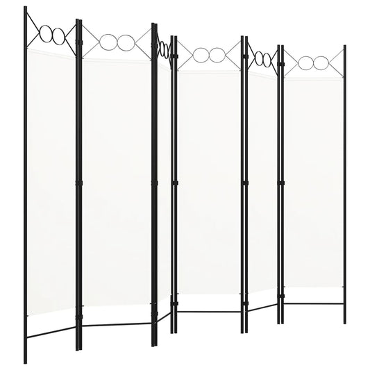 320711 vidaXL 6-Panel Room Divider White 240x180 cm 320711 vidaXL 6-Panel Room Divider White 240x180 cm