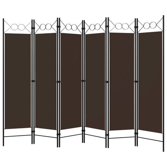 320712 vidaXL 6-Panel Room Divider Brown 240x180 cm 320712 vidaXL 6-Panel Room Divider Brown 240x180 cm