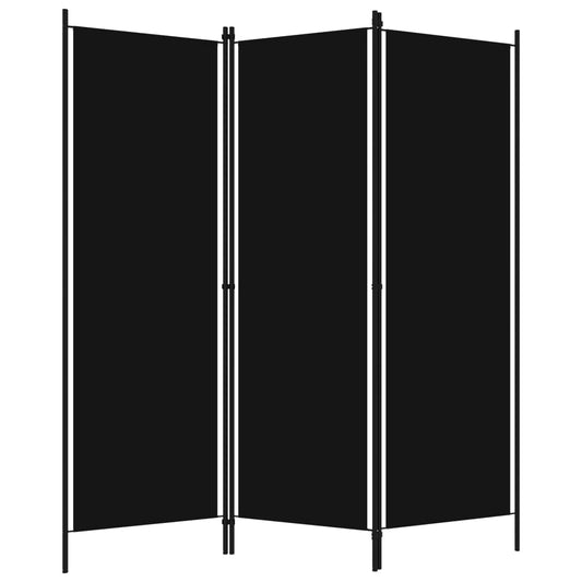 320718 vidaXL 3-Panel Room Divider Black 150x180 cm 320718 vidaXL 3-Panel Room Divider Black 150x180 cm