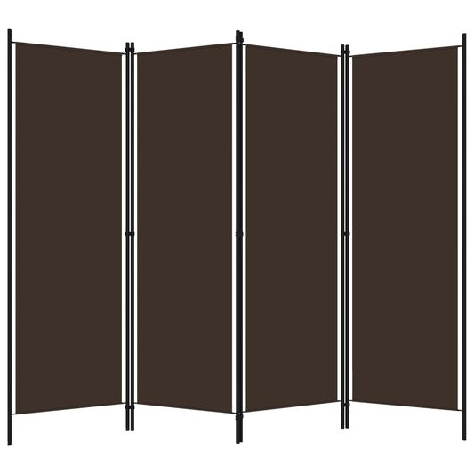 320720 vidaXL 4-Panel Room Divider Brown 200x180 cm 320720 vidaXL 4-Panel Room Divider Brown 200x180 cm