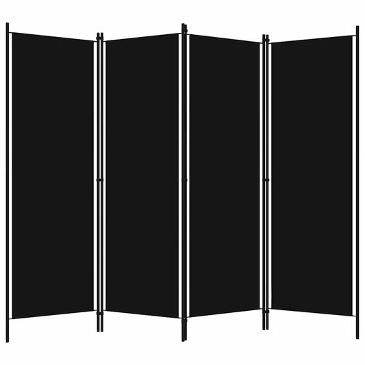 320722 vidaXL 4-Panel Room Divider Black 200x180 cm 320722 vidaXL 4-Panel Room Divider Black 200x180 cm