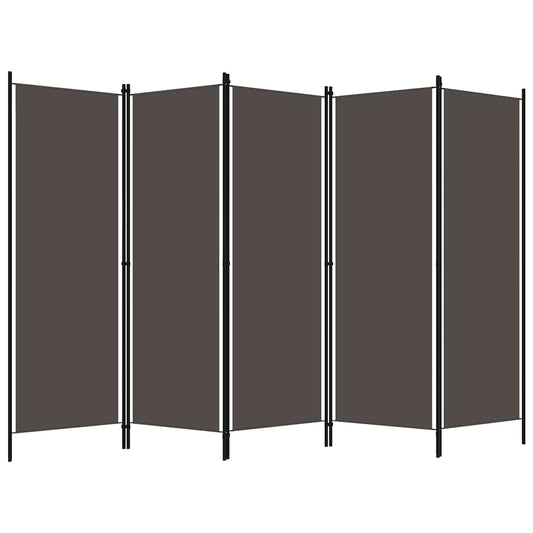 320725 vidaXL 5-Panel Room Divider Anthracite 250x180 cm 320725 vidaXL 5-Panel Room Divider Anthracite 250x180 cm