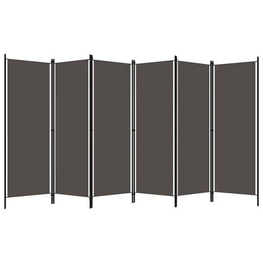 320729 vidaXL 6-Panel Room Divider Anthracite 300x180 cm 320729 vidaXL 6-Panel Room Divider Anthracite 300x180 cm
