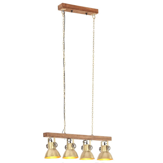 320522 vidaXL Industrial Ceiling Lamp Brass E27 Mango Wood 320522 vidaXL Industrial Ceiling Lamp Brass E27 Mango Wood