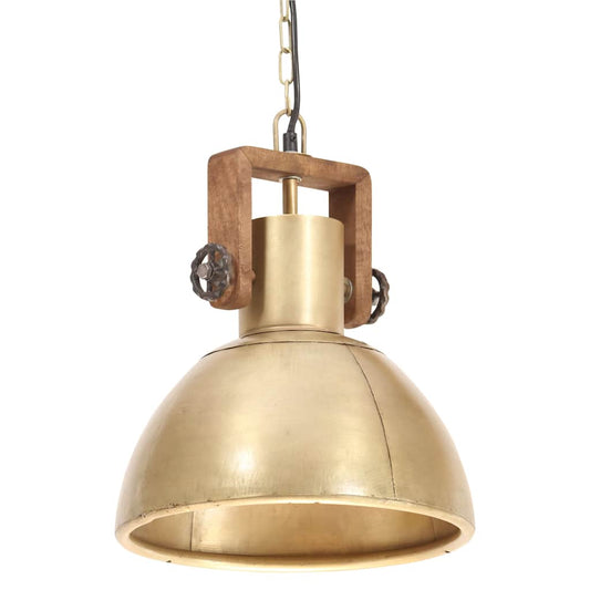 Industrial Hanging Lamp 25 W Brass Round 30 cm E27 Industrial Hanging Lamp 25 W Brass Round 30 cm E27