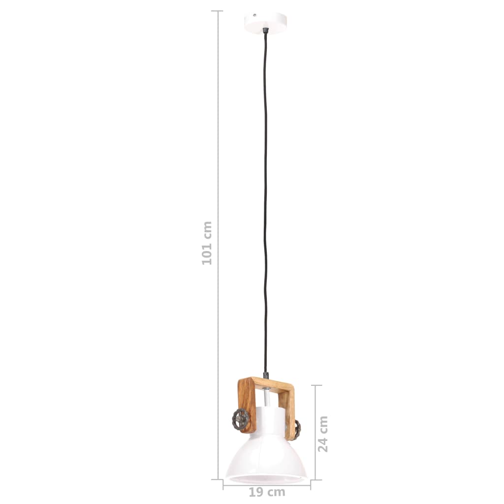 Industrial Hanging Lamp 25 W White Round 19 cm E27