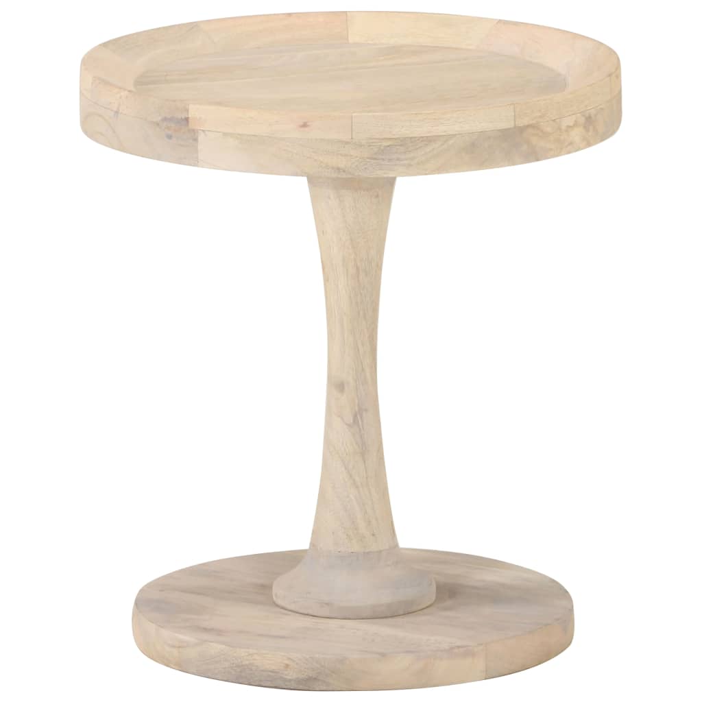 320600 vidaXL Side Table Ø40x45 cm Solid Mango Wood