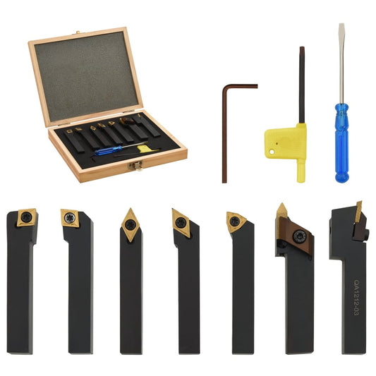 146718 vidaXL 12 Pieces Indexable Turning Tool Set 12x12 mm 80 mm 146718 vidaXL 12 Pieces Indexable Turning Tool Set 12x12 mm 80 mm