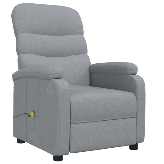 Massage Chair Light Grey Fabric Massage Chair Light Grey Fabric
