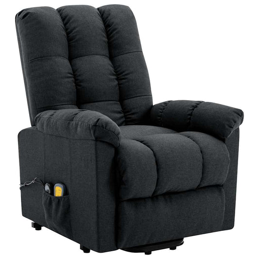 Stand-up Massage Recliner Dark Grey Fabric Stand-up Massage Recliner Dark Grey Fabric