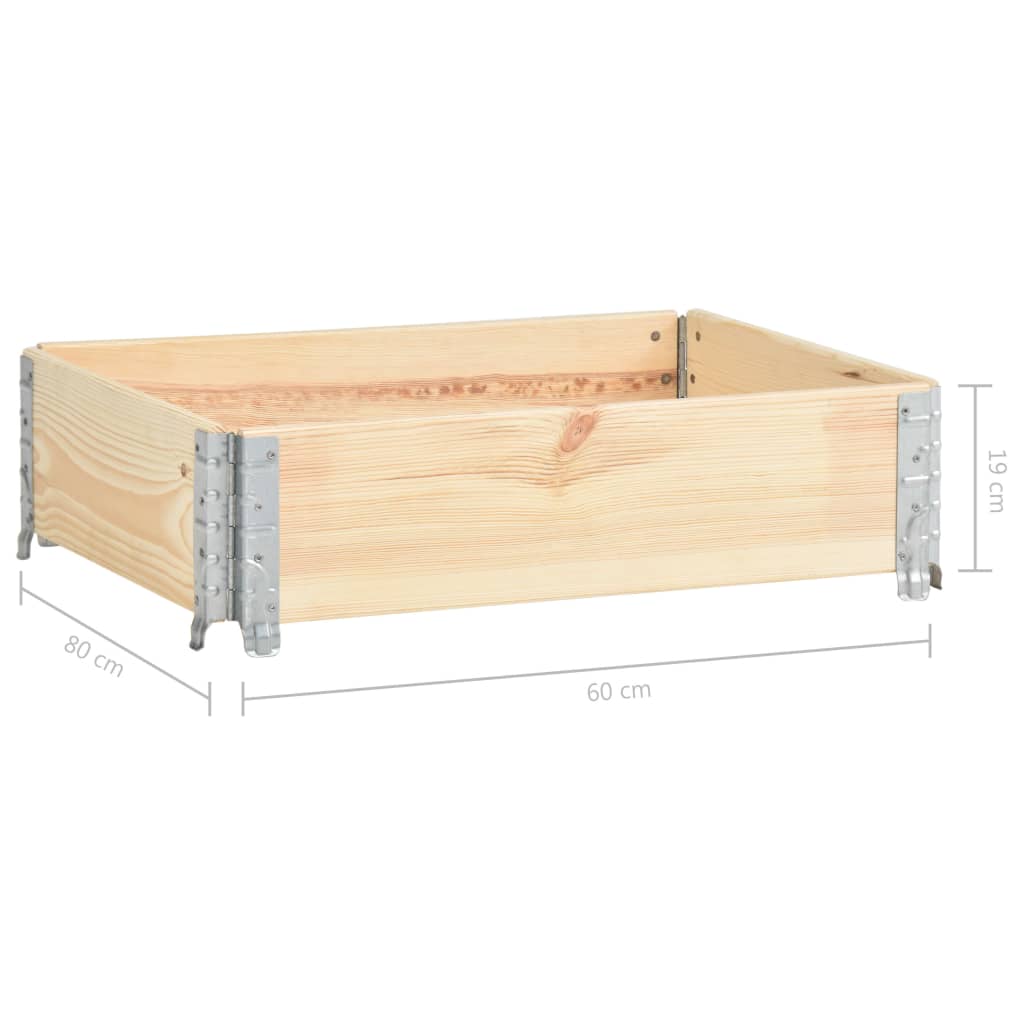 Raised Bed 60x80 cm Solid Pine Wood (310048)