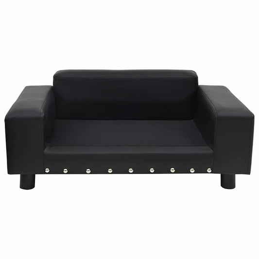 170954 vidaXL Dog Sofa Black 81x43x31 cm Plush and Faux Leather 170954 vidaXL Dog Sofa Black 81x43x31 cm Plush and Faux Leather