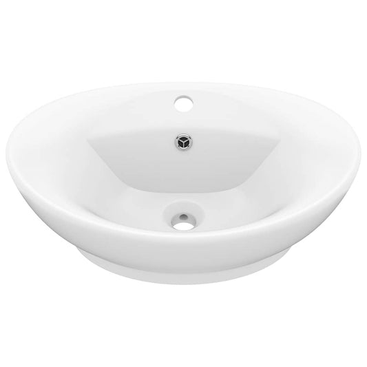 146932 vidaXL Luxury Basin Overflow Oval Matt White 58,5x39 cm Ceramic 146932 vidaXL Luxury Basin Overflow Oval Matt White 58,5x39 cm Ceramic