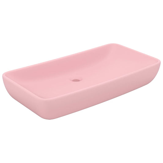Luxury Basin Rectangular Matt Pink 71x38 cm Ceramic Luxury Basin Rectangular Matt Pink 71x38 cm Ceramic