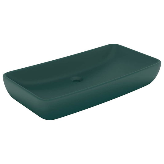 146959 vidaXL Luxury Basin Rectangular Matt Dark Green 71x38 cm Ceramic 146959 vidaXL Luxury Basin Rectangular Matt Dark Green 71x38 cm Ceramic