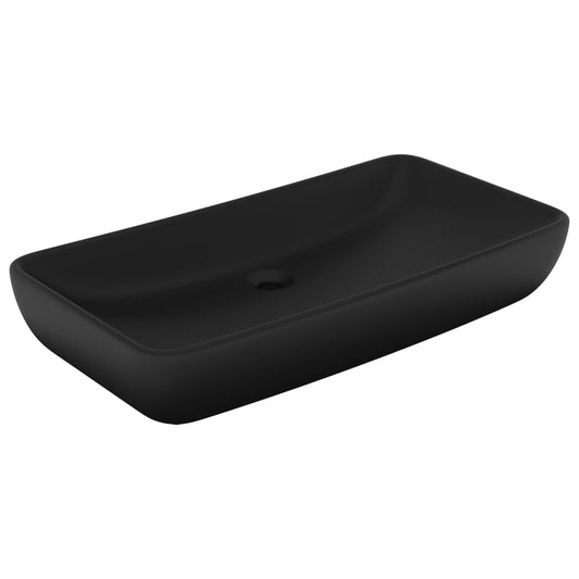 Luxury Basin Rectangular Matt Black 71x38 cm Ceramic Luxury Basin Rectangular Matt Black 71x38 cm Ceramic
