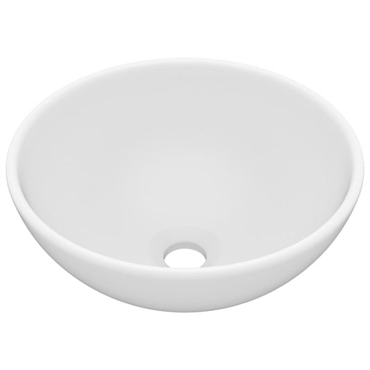 Luxury Bathroom Basin Round Matt White 32.5x14 cm Ceramic Luxury Bathroom Basin Round Matt White 32.5x14 cm Ceramic