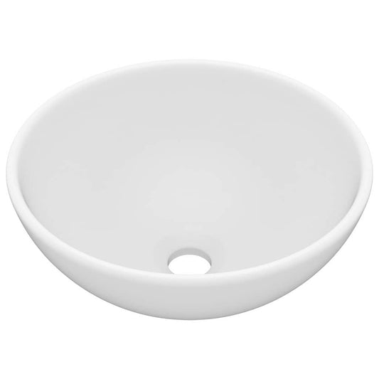 146965 vidaXL Luxury Bathroom Basin Round Matt White 32,5x14 cm Ceramic 146965 vidaXL Luxury Bathroom Basin Round Matt White 32,5x14 cm Ceramic