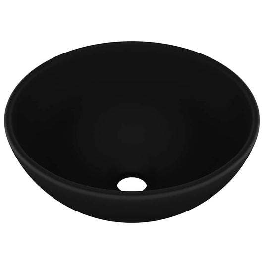 146975 vidaXL Luxury Bathroom Basin Round Matt Black 32,5x14 cm Ceramic 146975 vidaXL Luxury Bathroom Basin Round Matt Black 32,5x14 cm Ceramic