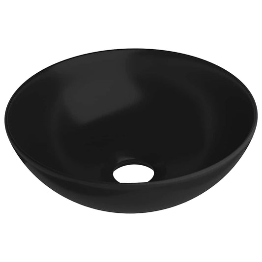 146986 vidaXL Bathroom Sink Ceramic Matt Black Round 146986 vidaXL Bathroom Sink Ceramic Matt Black Round