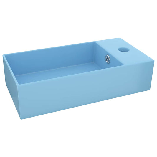146989 vidaXL Bathroom Sink with Overflow Ceramic Light Blue 146989 vidaXL Bathroom Sink with Overflow Ceramic Light Blue