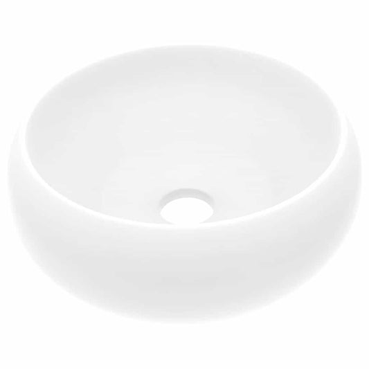 Luxury Wash Basin Round Matt White 40x15 cm Ceramic Luxury Wash Basin Round Matt White 40x15 cm Ceramic