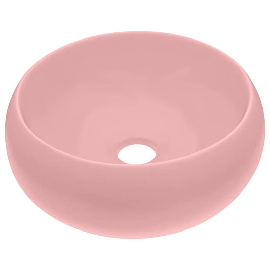 146999 vidaXL Luxury Wash Basin Round Matt Pink 40x15 cm Ceramic 146999 vidaXL Luxury Wash Basin Round Matt Pink 40x15 cm Ceramic