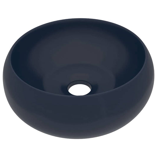 147001 vidaXL Luxury Wash Basin Round Matt Dark Blue 40x15 cm Ceramic 147001 vidaXL Luxury Wash Basin Round Matt Dark Blue 40x15 cm Ceramic