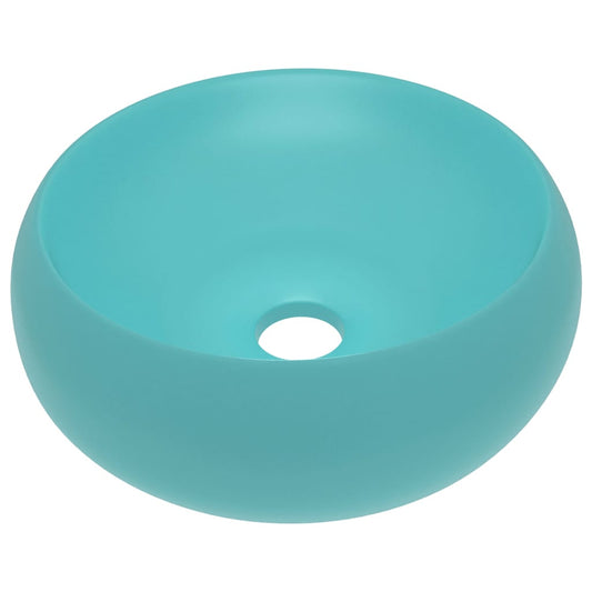 Luxury Wash Basin Round Matt Light Green 40x15 cm Ceramic Luxury Wash Basin Round Matt Light Green 40x15 cm Ceramic