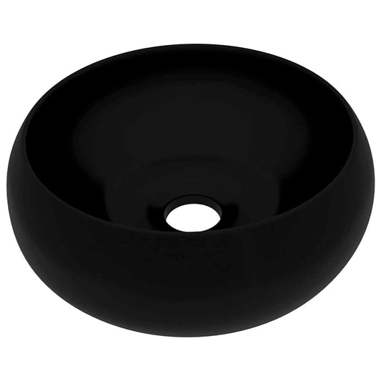 Luxury Wash Basin Round Matt Black 40x15 cm Ceramic Luxury Wash Basin Round Matt Black 40x15 cm Ceramic