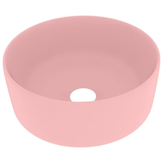 147010 vidaXL Luxury Wash Basin Round Matt Pink 40x15 cm Ceramic 147010 vidaXL Luxury Wash Basin Round Matt Pink 40x15 cm Ceramic