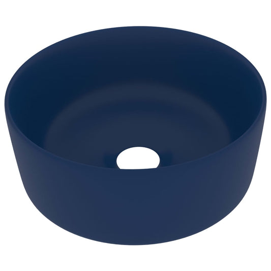 Luxury Wash Basin Round Matt Dark Blue 40x15 cm Ceramic Luxury Wash Basin Round Matt Dark Blue 40x15 cm Ceramic