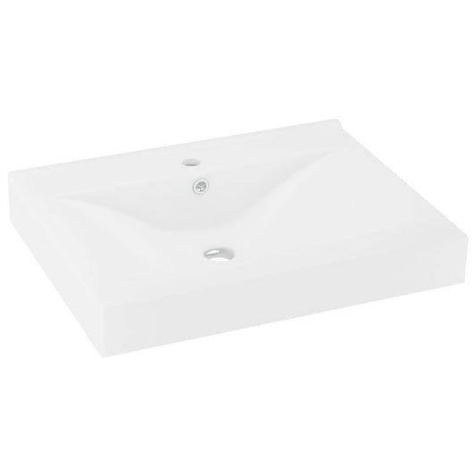 147020 vidaXL Luxury Basin with Faucet Hole Matt White 60x46 cm Ceramic 147020 vidaXL Luxury Basin with Faucet Hole Matt White 60x46 cm Ceramic