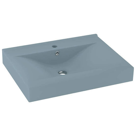 147022 vidaXL Luxury Basin with Faucet Hole Matt Light Blue 60x46 cm Ceramic 147022 vidaXL Luxury Basin with Faucet Hole Matt Light Blue 60x46 cm Ceramic