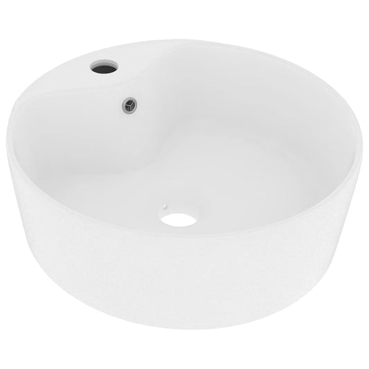 147031 vidaXL Luxury Wash Basin with Overflow Matt White 36x13 cm Ceramic 147031 vidaXL Luxury Wash Basin with Overflow Matt White 36x13 cm Ceramic