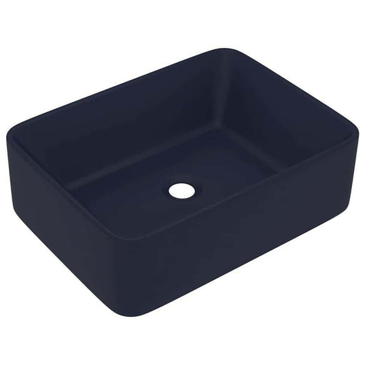 147045 vidaXL Luxury Wash Basin Matt Dark Blue 41x30x12 cm Ceramic 147045 vidaXL Luxury Wash Basin Matt Dark Blue 41x30x12 cm Ceramic