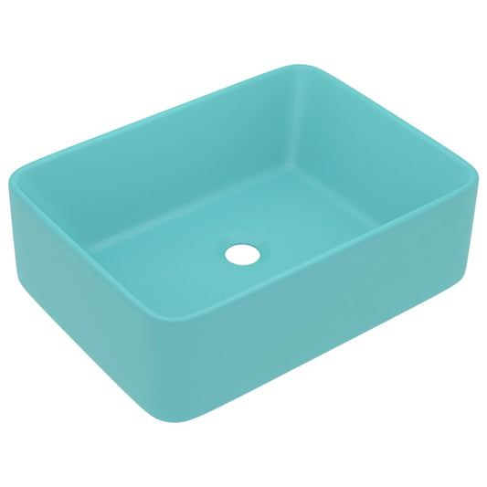 Luxury Wash Basin Matt Light Green 41x30x12 cm Ceramic Luxury Wash Basin Matt Light Green 41x30x12 cm Ceramic