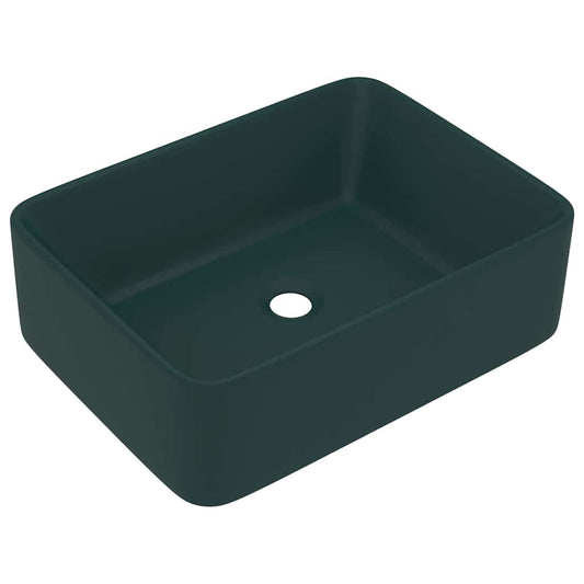 147047 vidaXL Luxury Wash Basin Matt Dark Green 41x30x12 cm Ceramic 147047 vidaXL Luxury Wash Basin Matt Dark Green 41x30x12 cm Ceramic