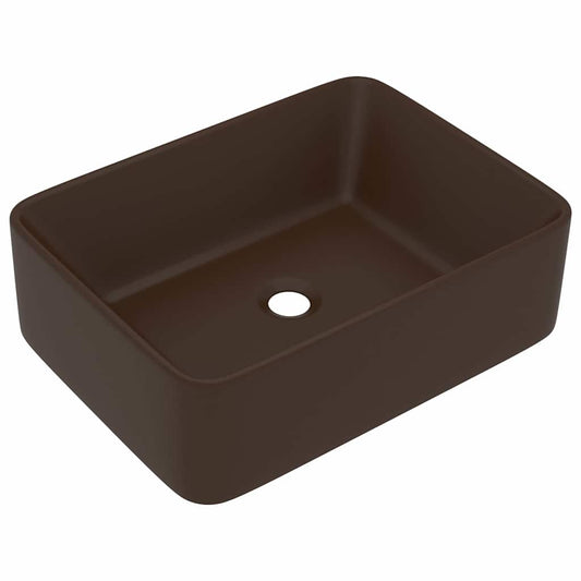 147050 vidaXL Luxury Wash Basin Matt Dark Brown 41x30x12 cm Ceramic 147050 vidaXL Luxury Wash Basin Matt Dark Brown 41x30x12 cm Ceramic