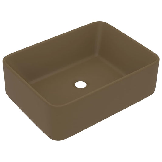 Luxury Wash Basin Matt Cream 41x30x12 cm Ceramic Luxury Wash Basin Matt Cream 41x30x12 cm Ceramic