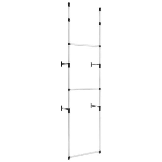 Telescopic Wardrobe System | Silver and Black | Aluminium, Plastic Telescopic Wardrobe System | Silver and Black | Aluminium, Plastic