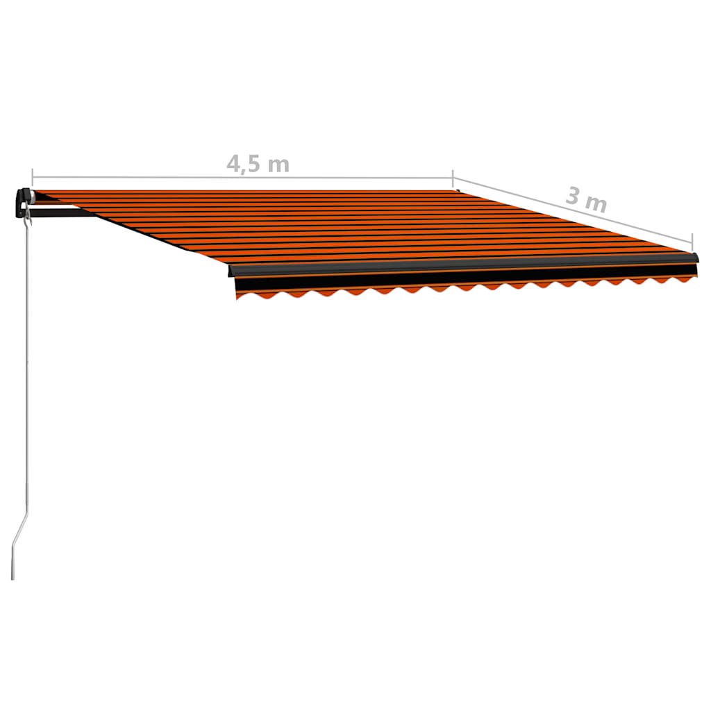 Manual Awning with Solar LED 4.5 x 3 m