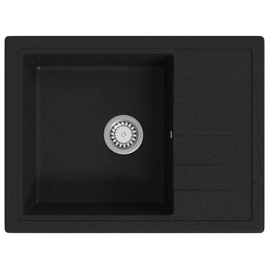 147101 vidaXL Kitchen Sink with Overflow Hole Oval Black Granite 147101 vidaXL Kitchen Sink with Overflow Hole Oval Black Granite