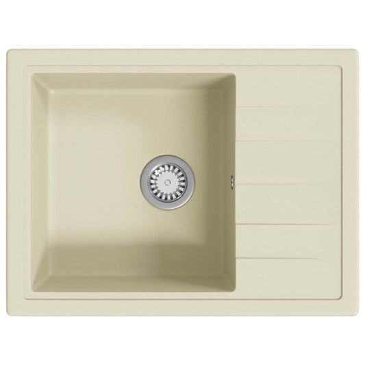 147103 vidaXL Kitchen Sink with Overflow Hole Oval Beige Granite 147103 vidaXL Kitchen Sink with Overflow Hole Oval Beige Granite