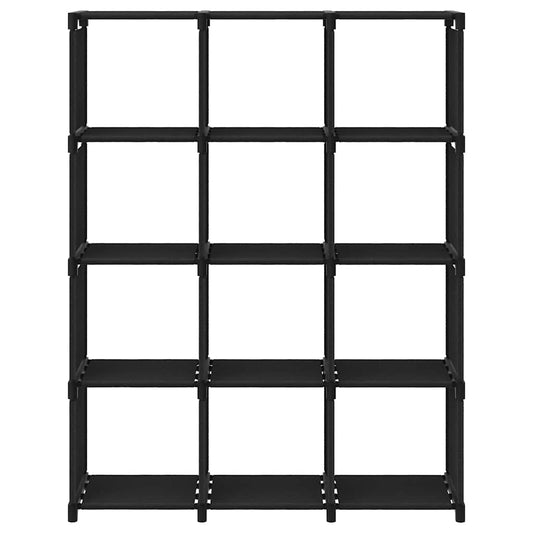 12-Cube Display Shelf Black 103x30x141 cm Fabric 12-Cube Display Shelf Black 103x30x141 cm Fabric