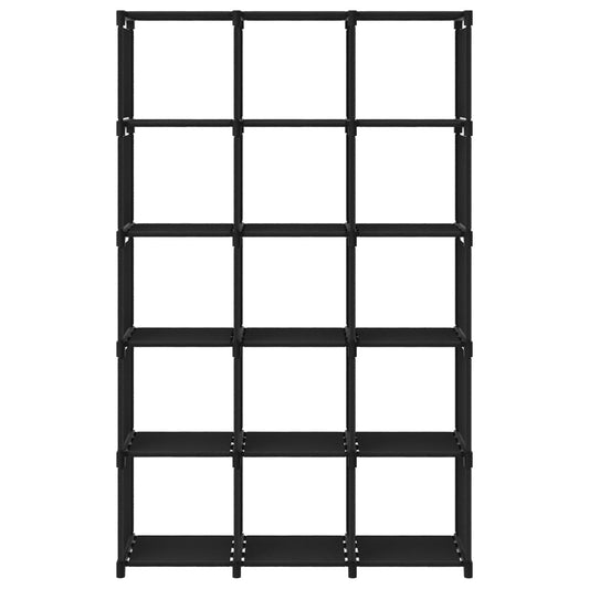 15-Cube Display Shelf Black 103x30x175.5 cm Fabric 15-Cube Display Shelf Black 103x30x175.5 cm Fabric